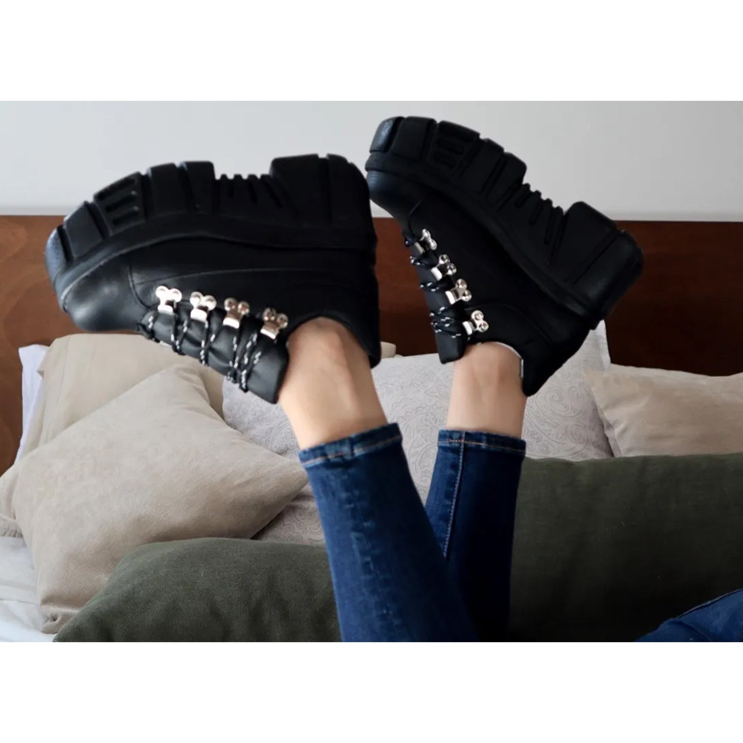 Set Chunky Sneaker All White & All Black